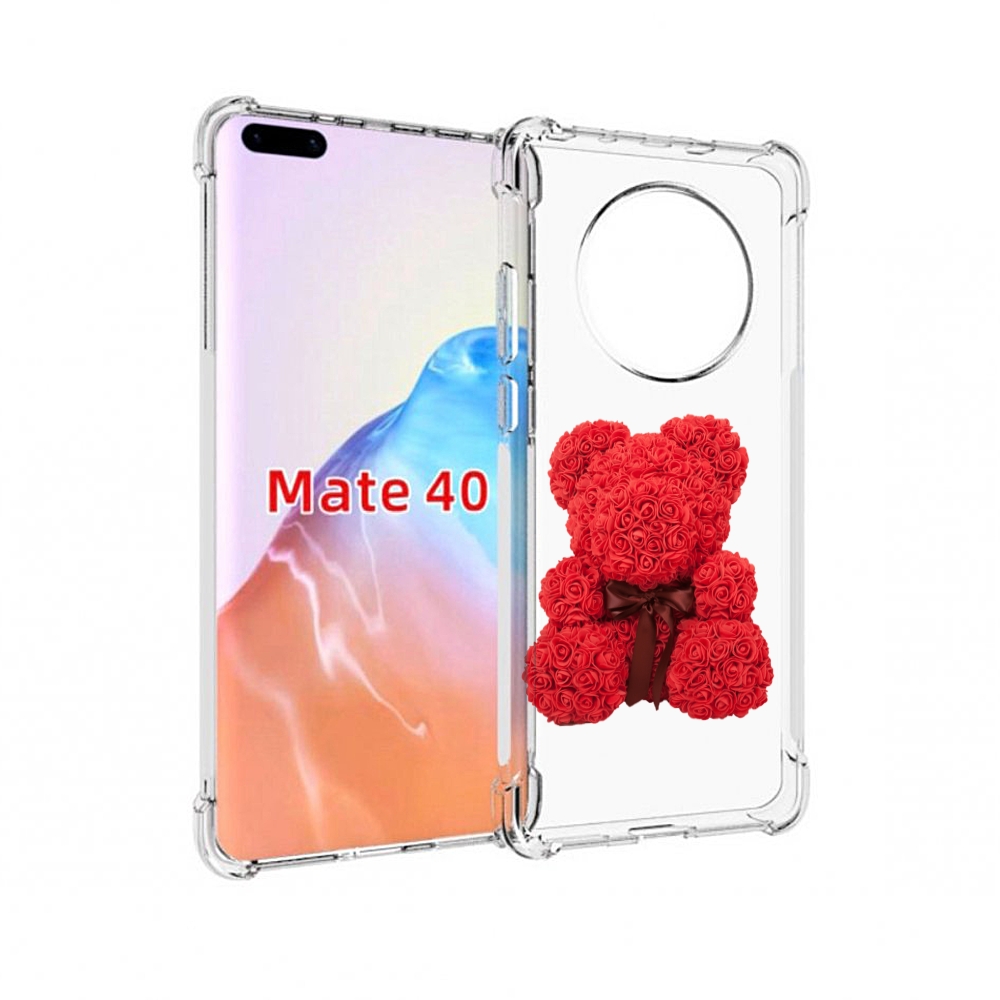 

Чехол MyPads Tocco для Huawei Mate 40 мишка-из-розочек, Прозрачный, Tocco