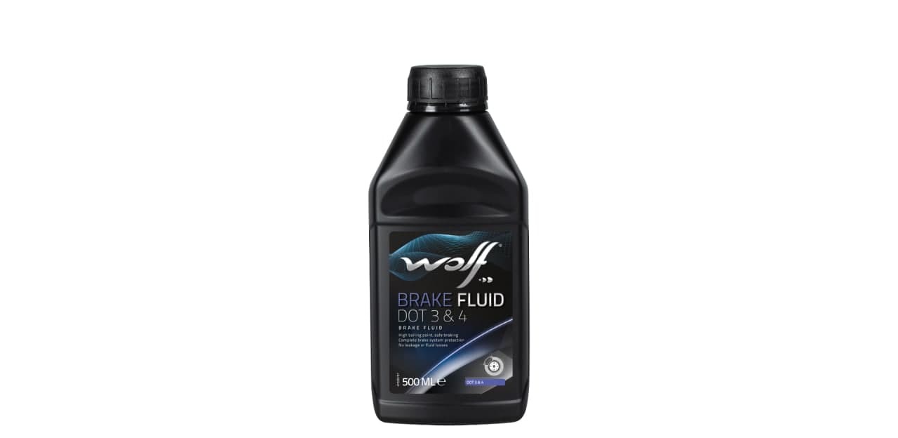 Тормозная жидкость WOLF BRAKE FLUID DOT 3&4 500 мл