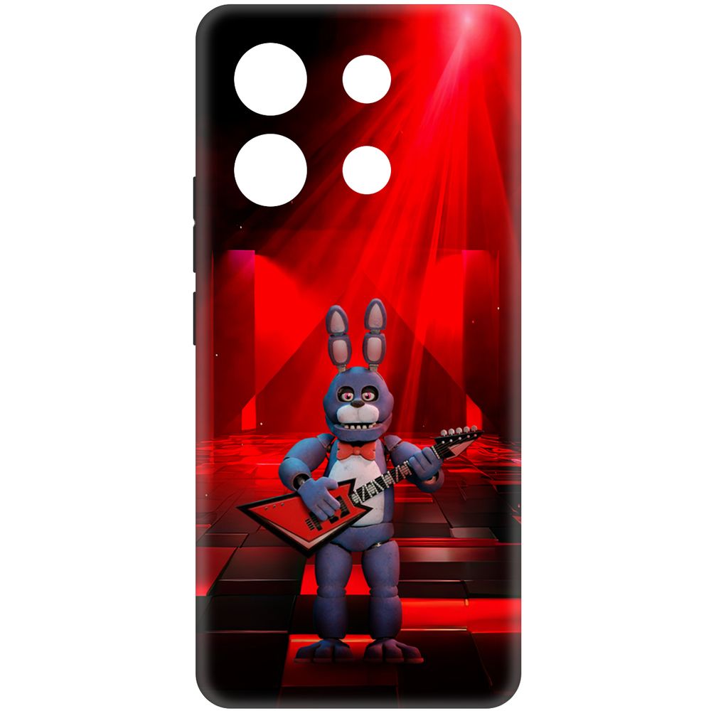 

Чехол-накладка Krutoff Soft Case ФНАФ - Бонни с гитарой для Poco X6 черный
