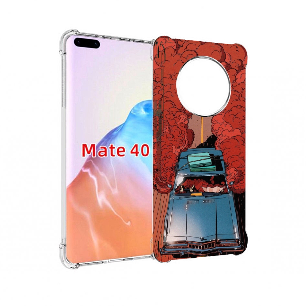 

Чехол MyPads Tocco для Huawei Mate 40 машина мчится с дымком, Прозрачный, Tocco