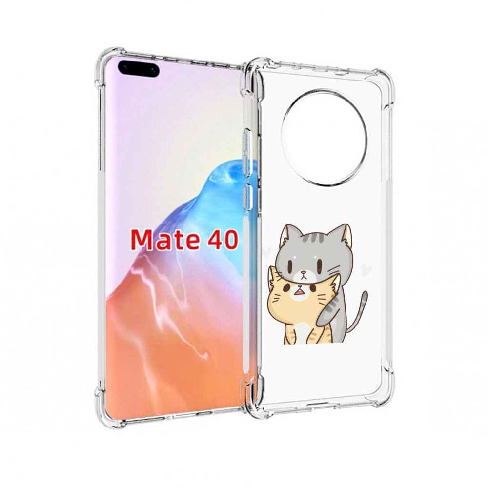 

Чехол MyPads Tocco для Huawei Mate 40 любящие-коты, Прозрачный, Tocco