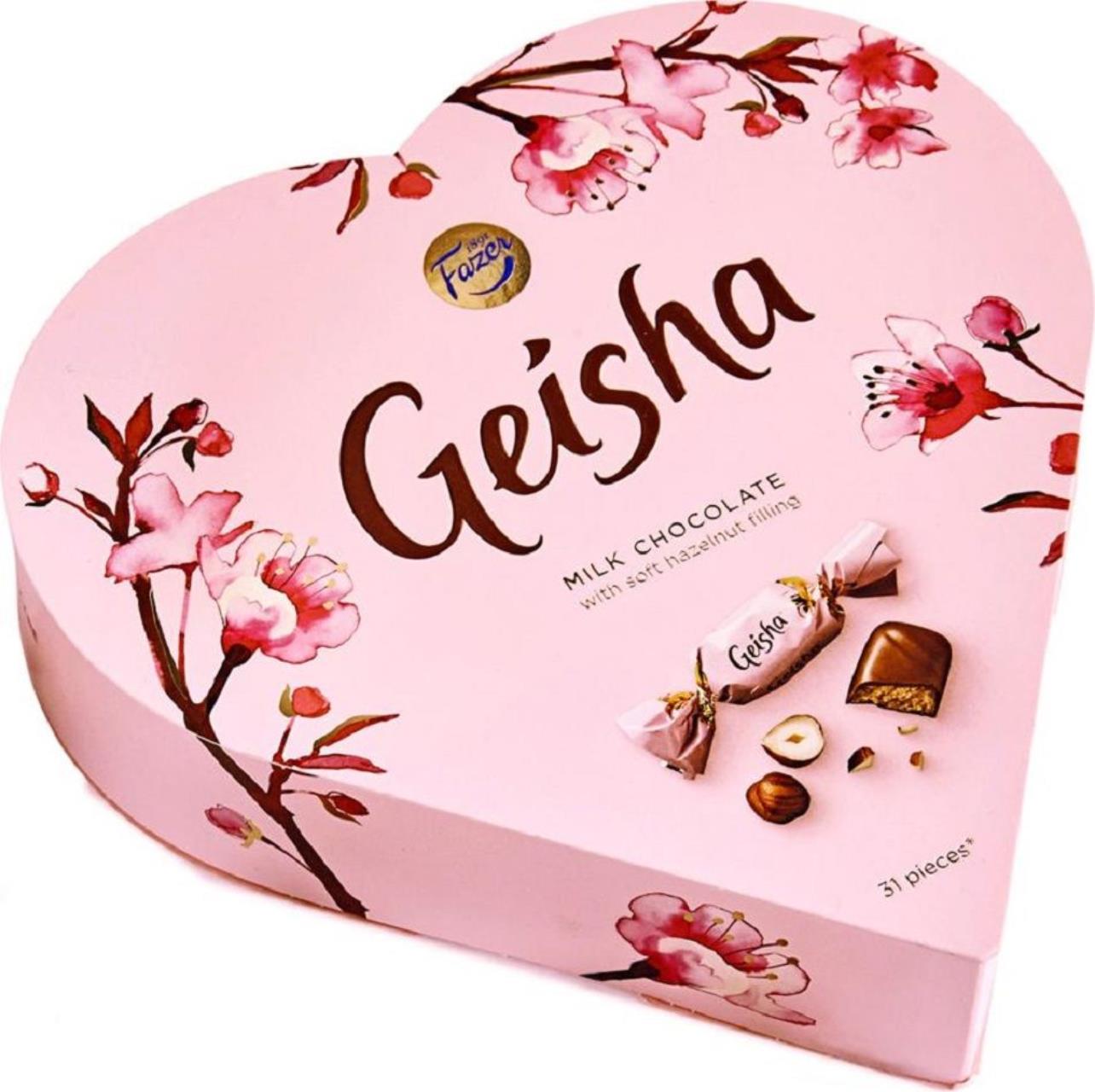

Конфеты Fazer GEISHA из молочного шоколада, с нежной ореховой начинкой, 225 г