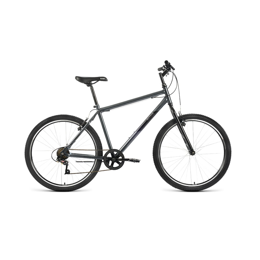 фото Велосипед горный 26" altair mtb ht 26 1.0 7 скоростей темно-серый/черный