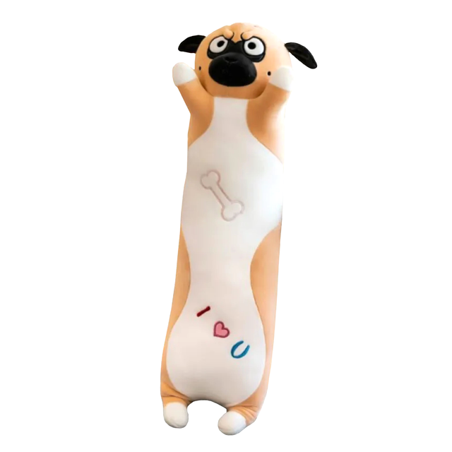 фото Мягкая подушка игрушка антистресс собака бульдог 95 см pill103a nobrand