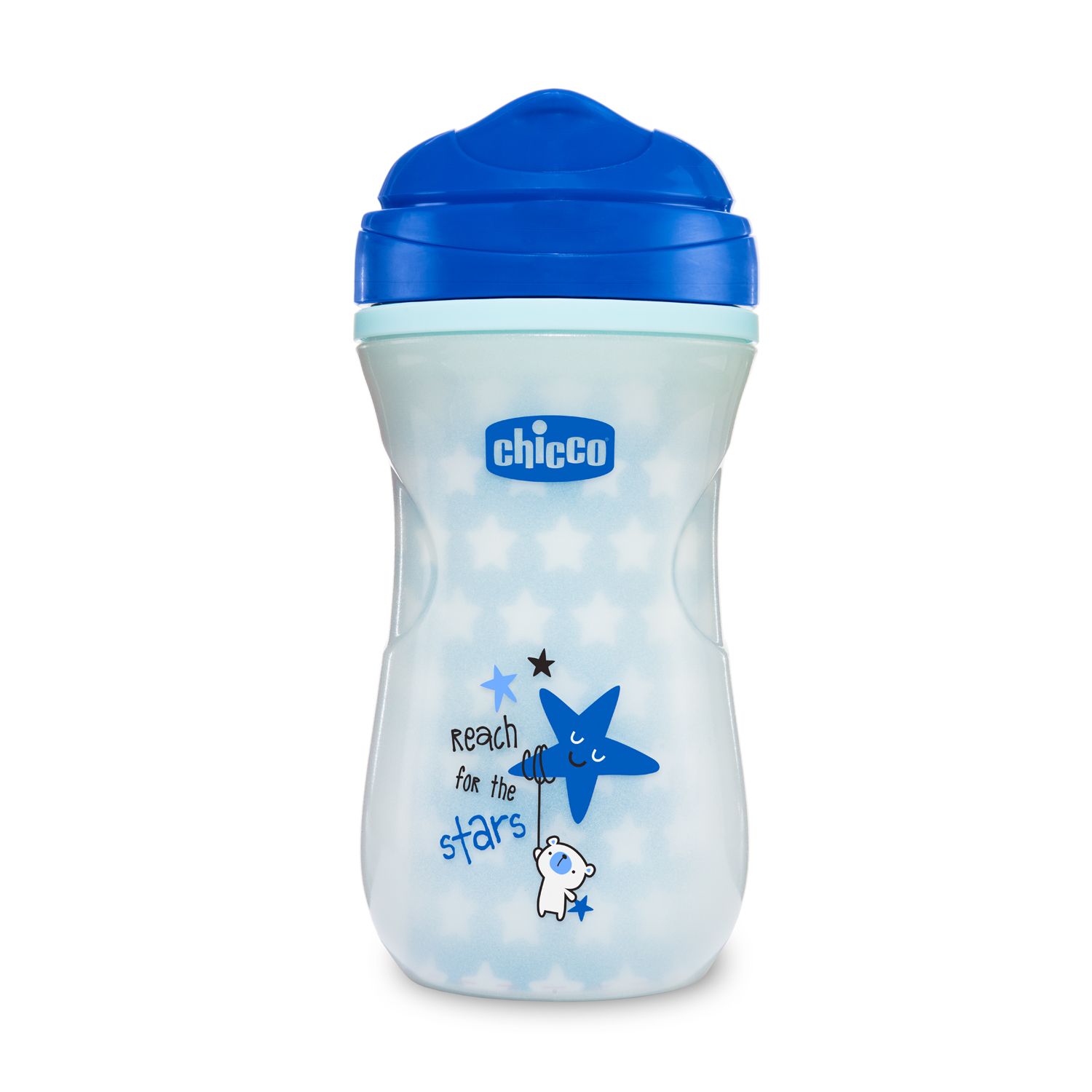 фото Детская бутылочка chicco glowing mug, 14+ месяцев, 266 мл, цвет голубой