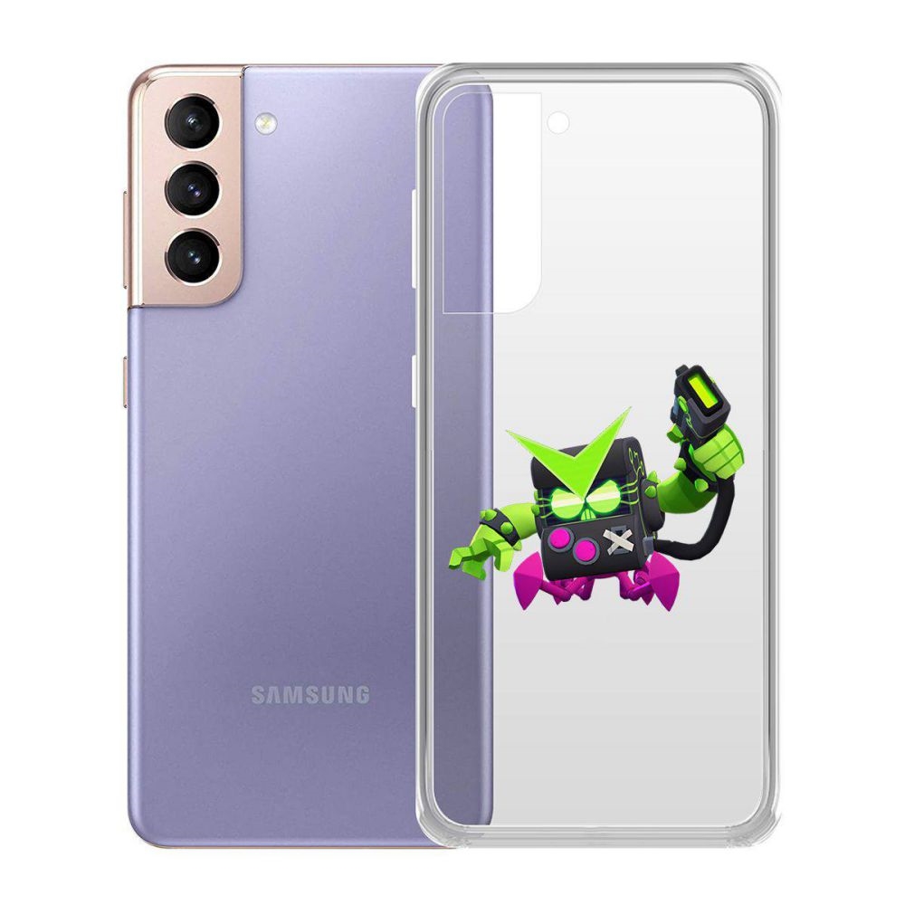 

Чехол-накладка Brawl Stars-Вирус 8-бит для Samsung Galaxy S21 (G991), Прозрачный