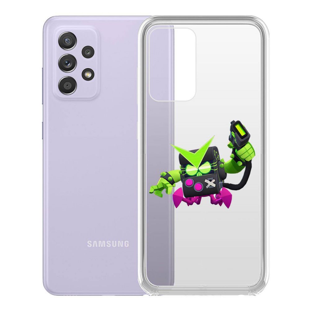 

Чехол-накладка Brawl Stars-Вирус 8-бит для Samsung Galaxy A52 (A525), Прозрачный
