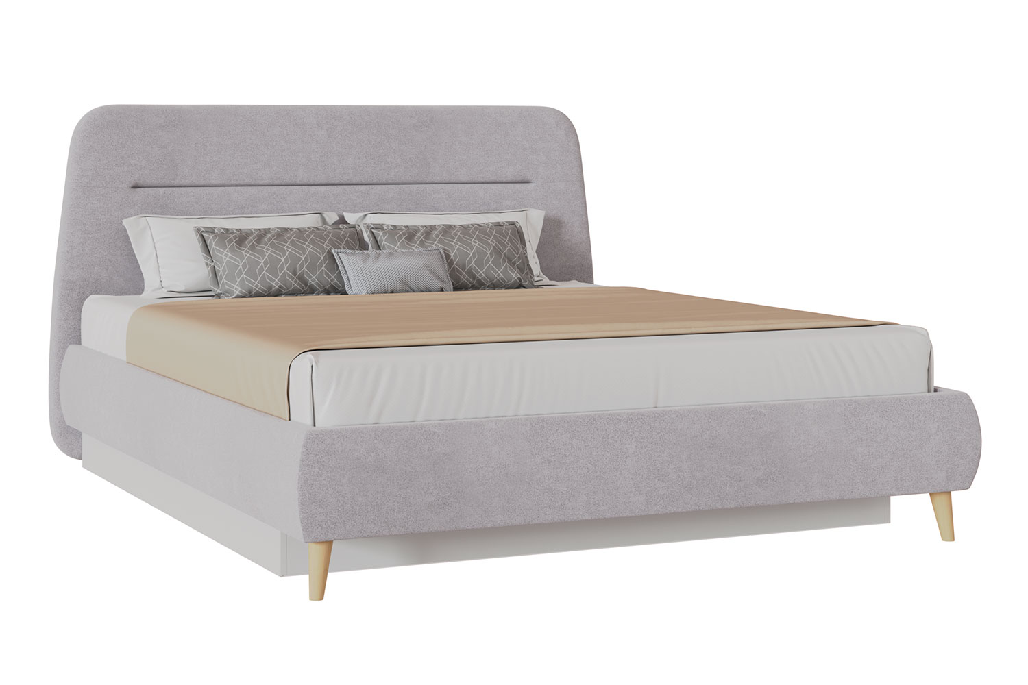 

Кровать Магнелия Ангстрем 811.26 (М) 160х200 см, серый, 811.26 (М)