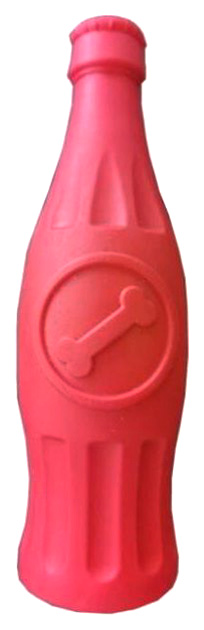 фото Игрушка-пищалка для собак homepet бутылка с пищалкой, красный, 7.5 см