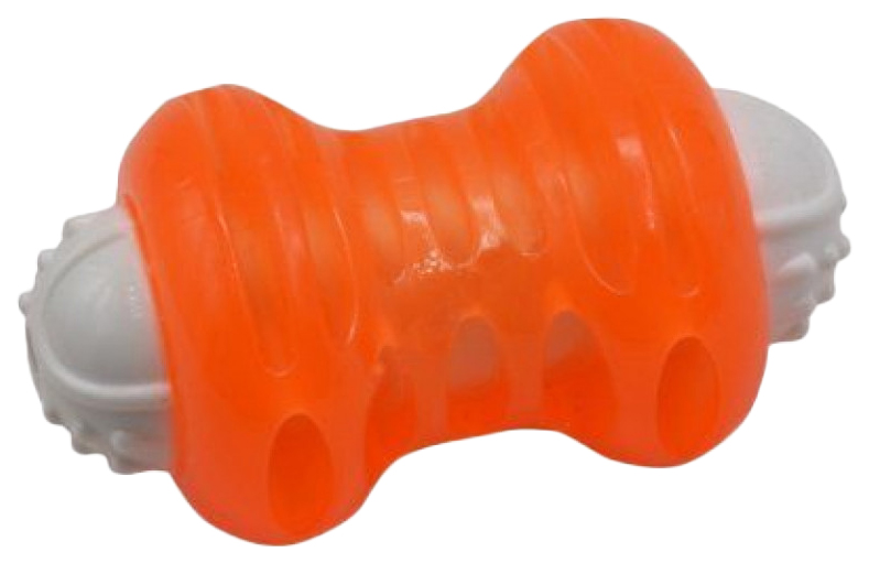 фото Игрушка-пищалка для собак homepet катушка со звуком, оранжевый, 12 см