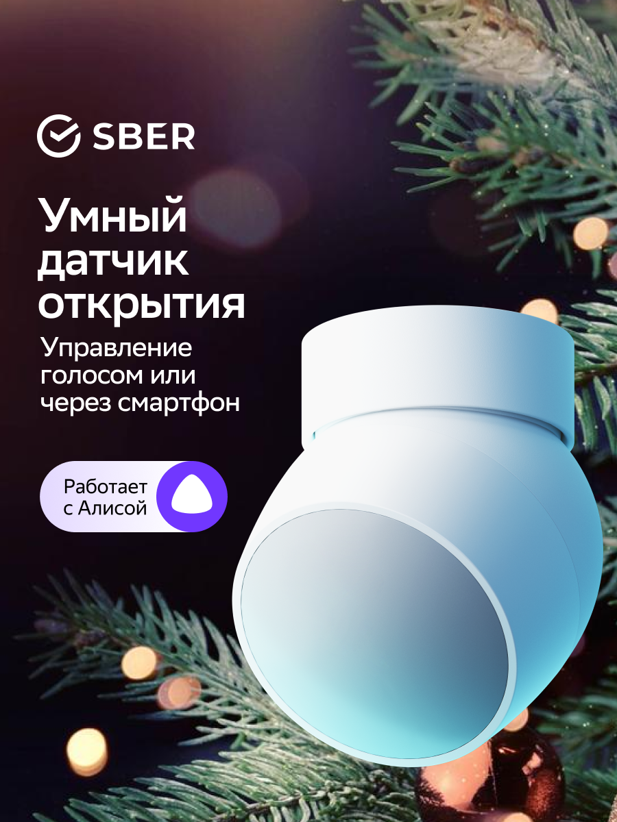 

Умный датчик движения Sber SBDV-00029, белый, Sber-1