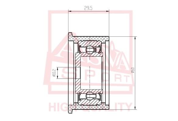 Ролик натяжителя ASVA TYBP022 2544₽