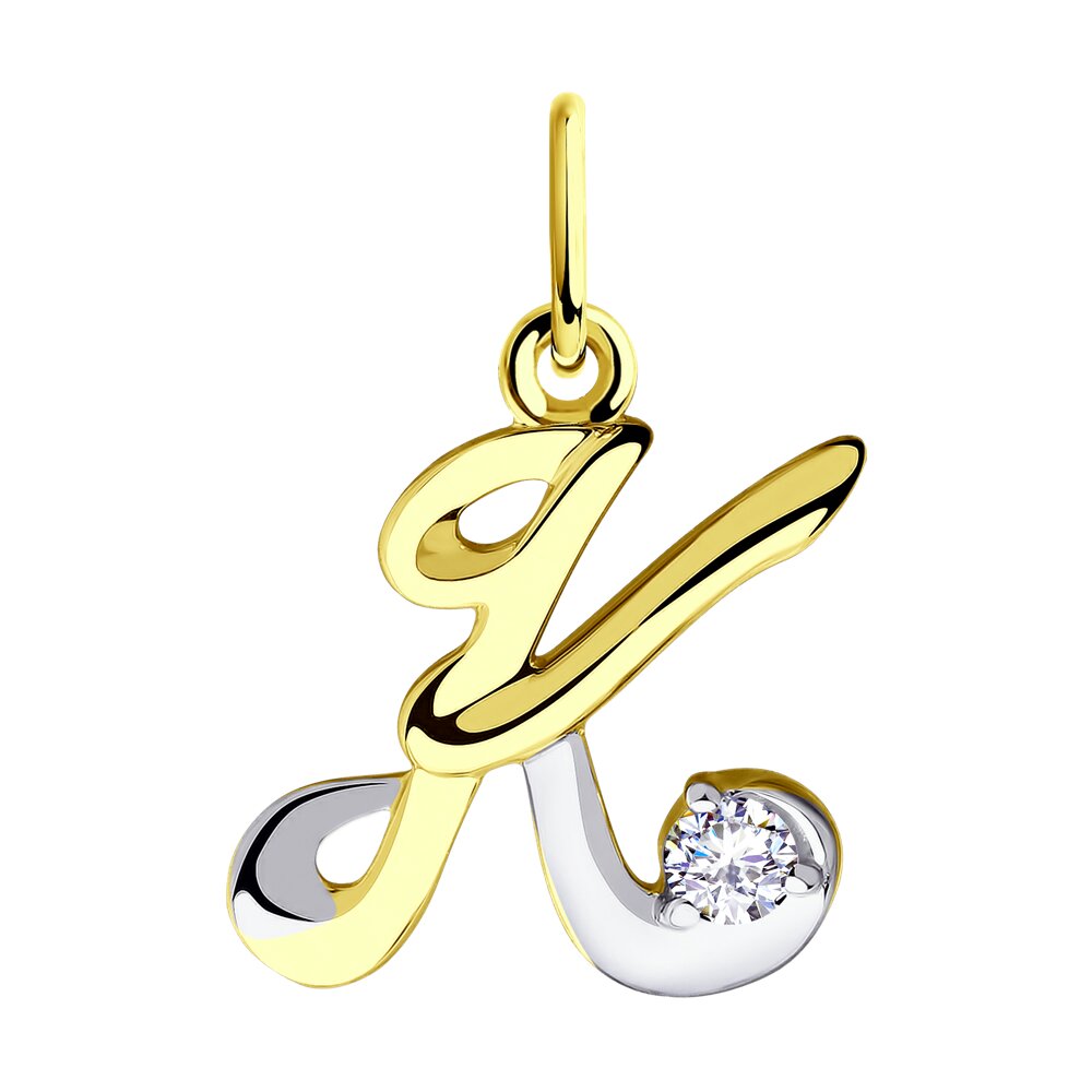 

Подвеска из желтого золота Diamant 53-130-00561-1, фианит, 53-130-00561-1