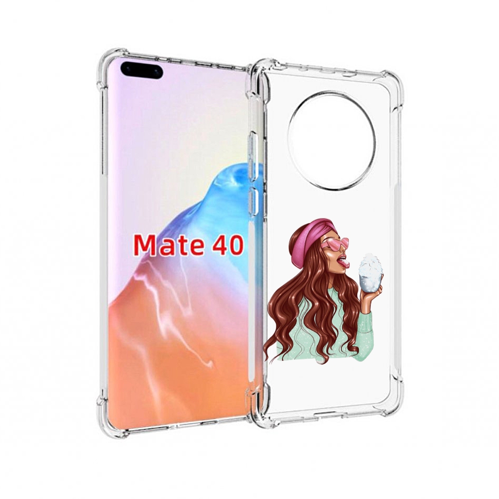 

Чехол MyPads Tocco для Huawei Mate 40 любительница-снега женский, Прозрачный, Tocco