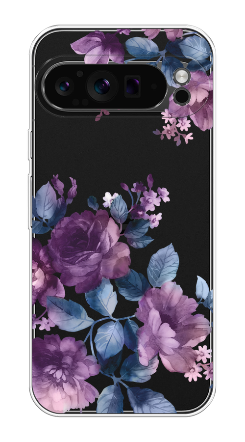 

Чехол на Google Pixel 9 Pro "Purple Blossoms", Синий;фиолетовый, 272050-1