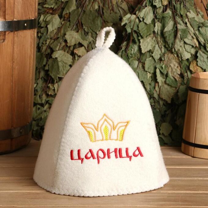 

Шапка для бани Царица  белый, Царица