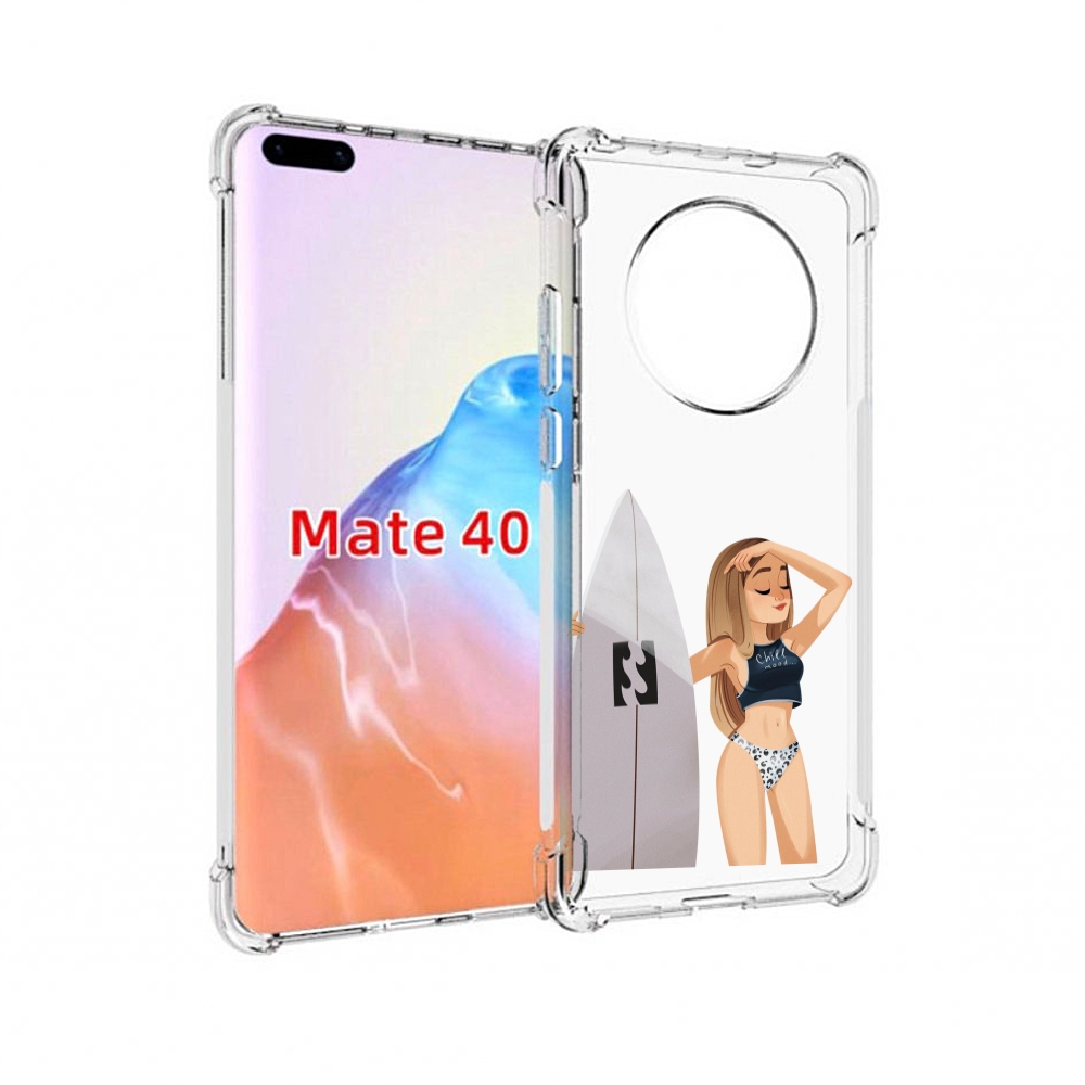 

Чехол MyPads Tocco для Huawei Mate 40 летний-серф, Прозрачный, Tocco