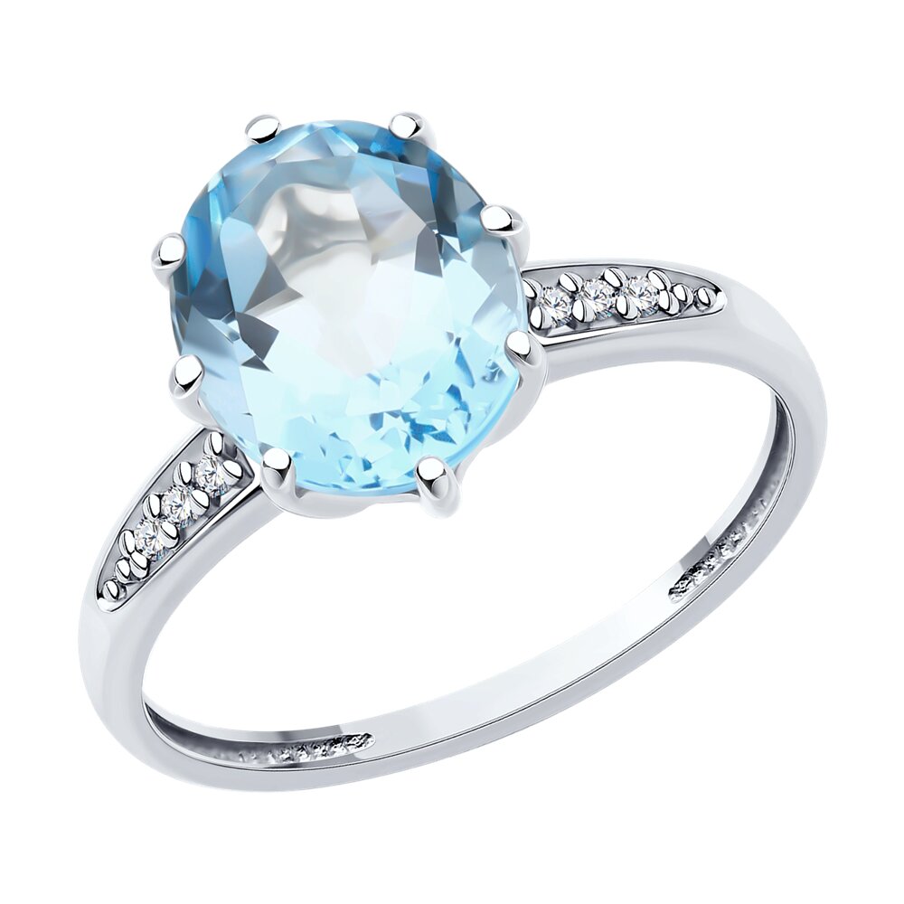 

Кольцо из серебра р. 17 Diamant 94-310-02054-1, фианит\топаз, 94-310-02054-1