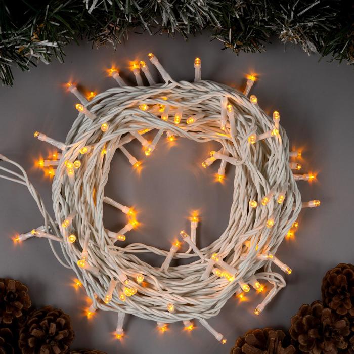 

Световая гирлянда новогодняя Luazon Lighting Нить Р00011586 10 м желтый, Нить