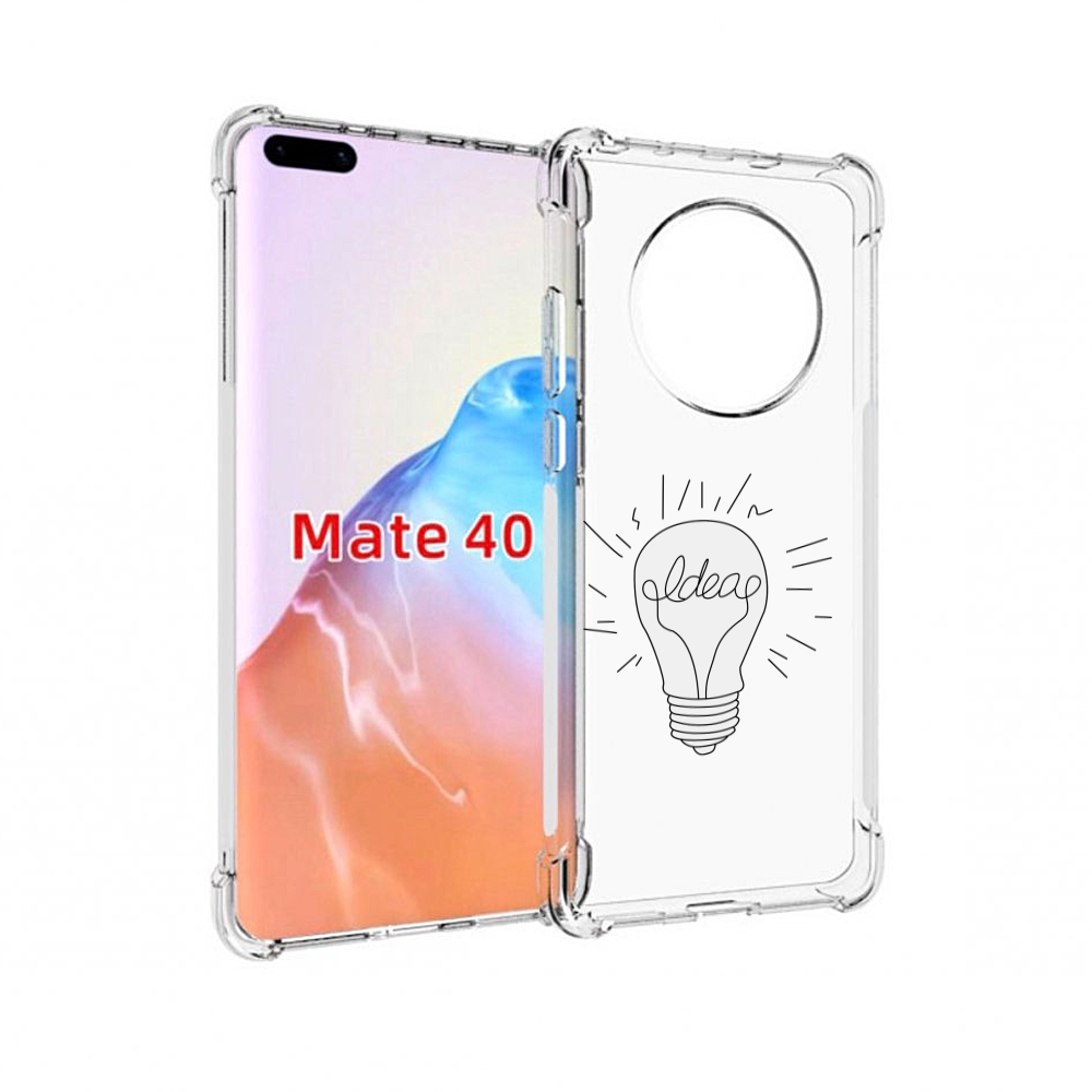 

Чехол MyPads Tocco для Huawei Mate 40 лампочка-с-идеей, Прозрачный, Tocco