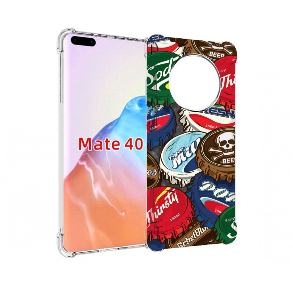 

Чехол MyPads Tocco для Huawei Mate 40 крышки от баночек, Прозрачный, Tocco