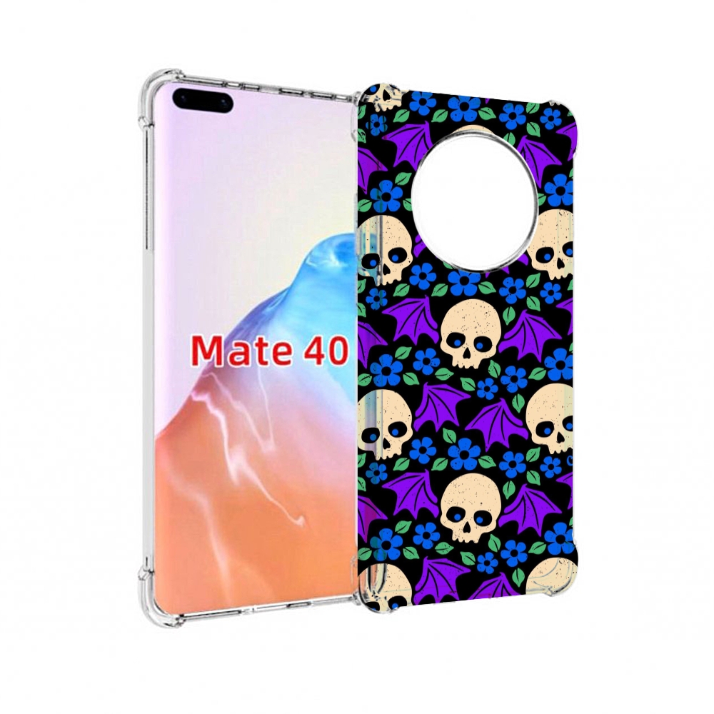 

Чехол MyPads Tocco для Huawei Mate 40 крылатые черепа, Прозрачный, Tocco