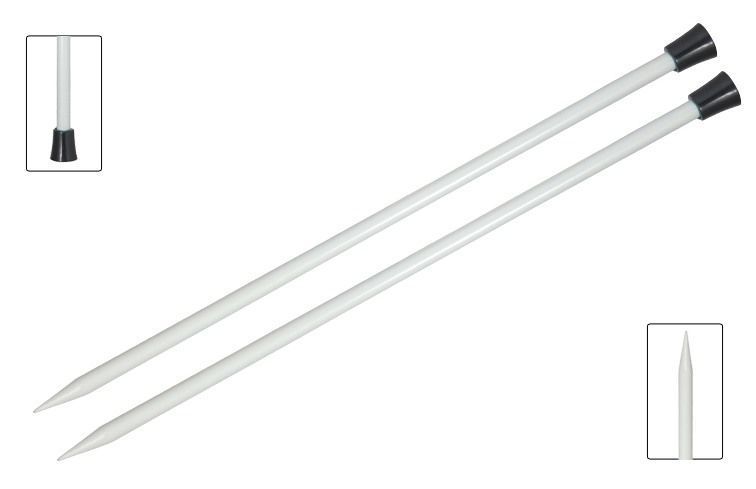 Спицы для вязания Knit Pro прямые Basix Aluminum 35см, 2,25мм, арт.45268