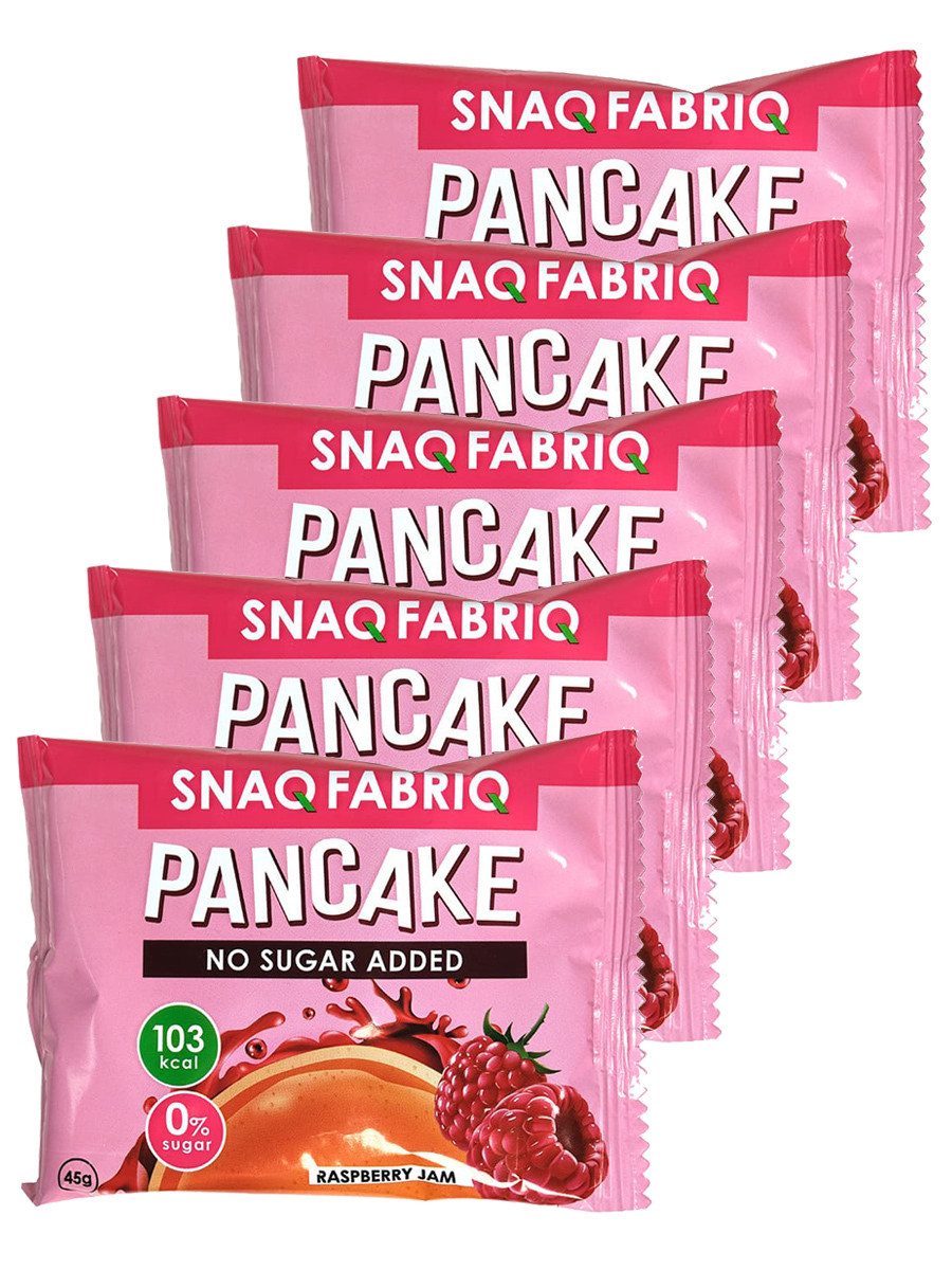 фото Протеиновый батончик snaq fabriq pancake (малиновый джем) 5x45г