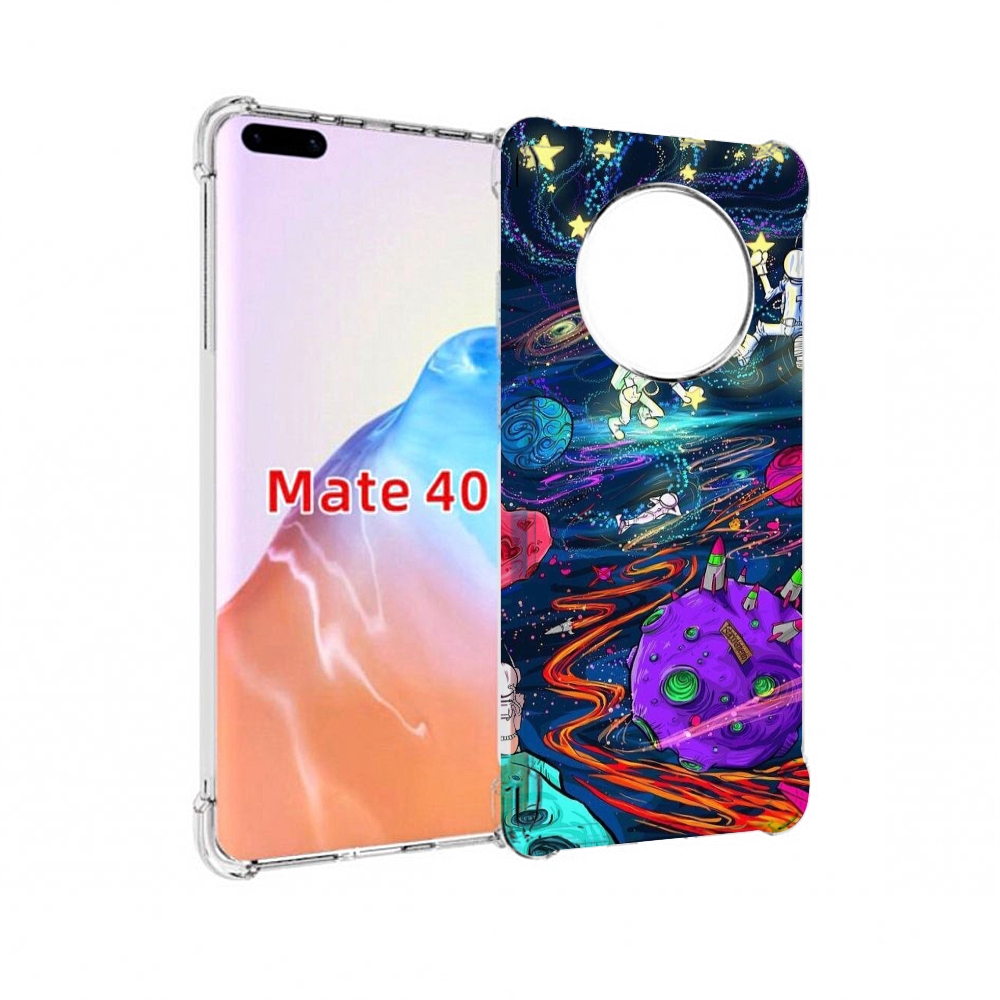 

Чехол MyPads Tocco для Huawei Mate 40 красочный космос, Прозрачный, Tocco
