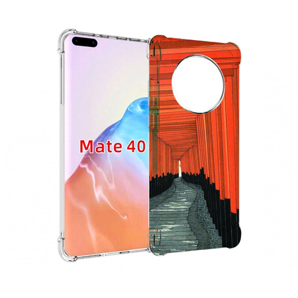 

Чехол MyPads Tocco для Huawei Mate 40 красный коридор, Прозрачный, Tocco