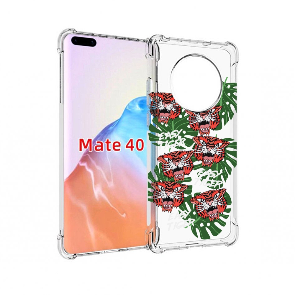 

Чехол MyPads Tocco для Huawei Mate 40 красные-тигры, Прозрачный, Tocco