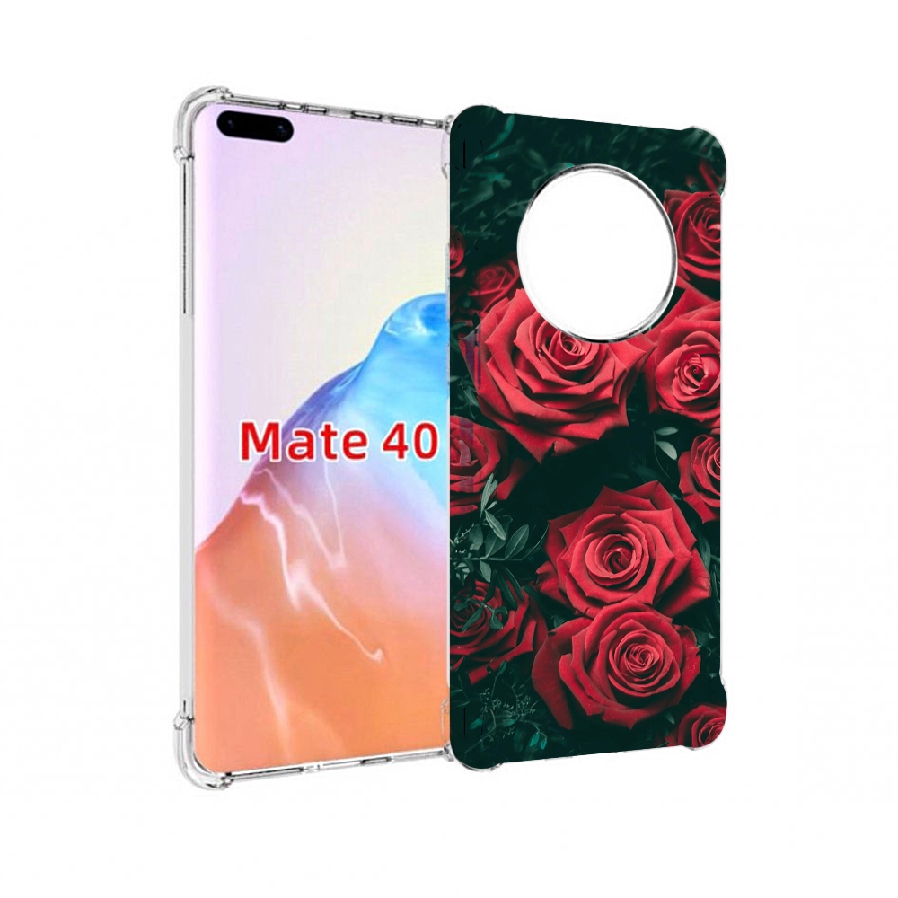 

Чехол MyPads Tocco для Huawei Mate 40 красные-бархатные-розы, Прозрачный, Tocco