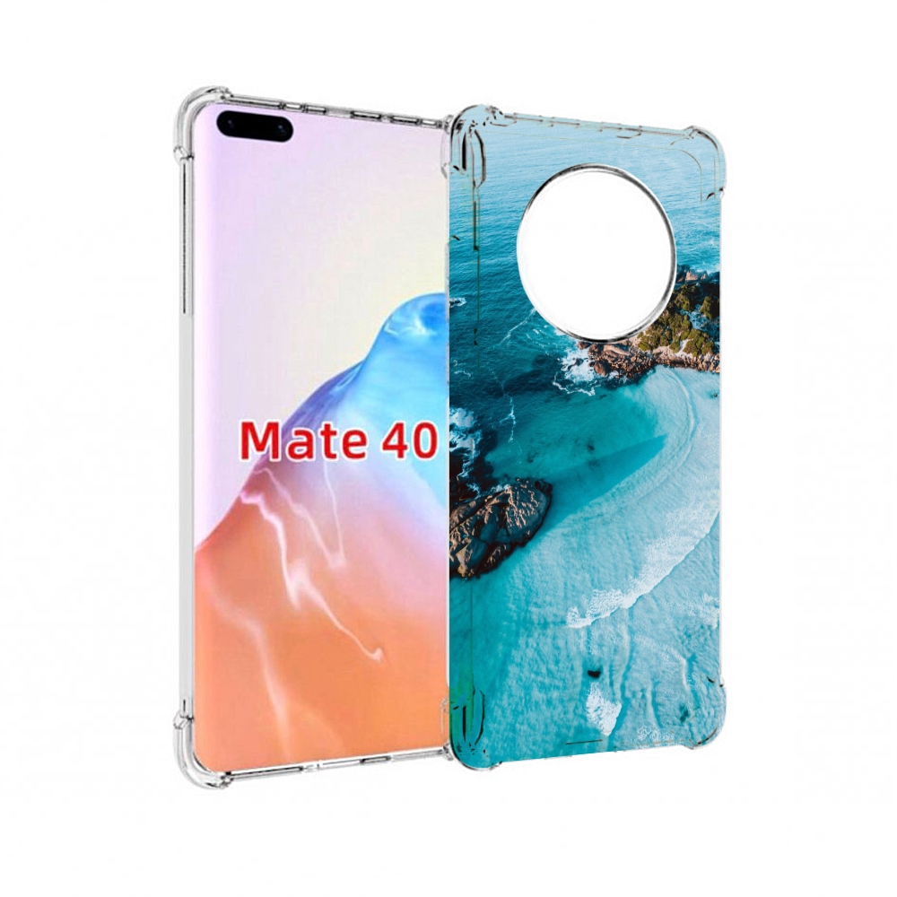 

Чехол MyPads Tocco для Huawei Mate 40 красивый голубой залив, Прозрачный, Tocco