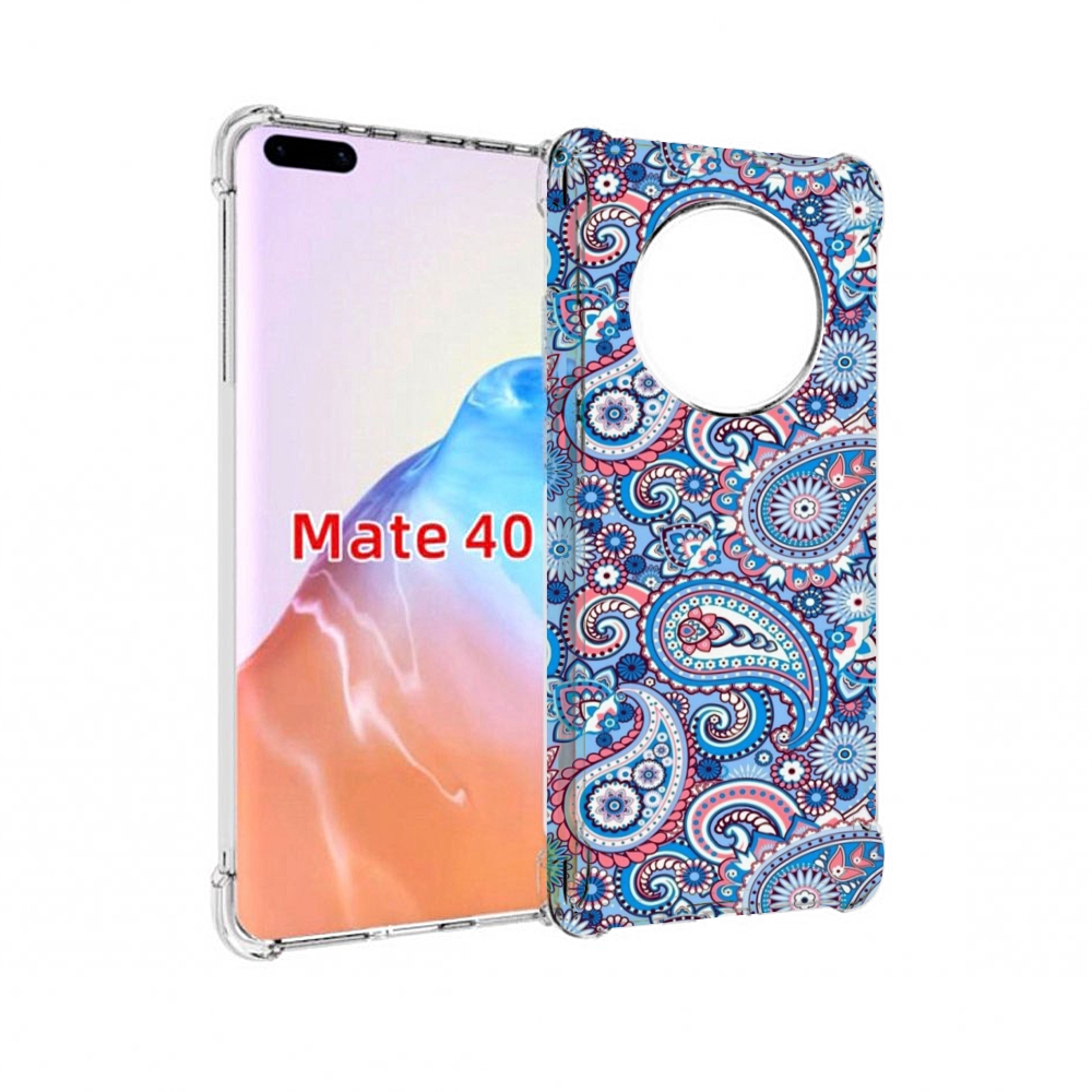 Чехол MyPads Tocco для Huawei Mate 40 красивый голубой арнамент