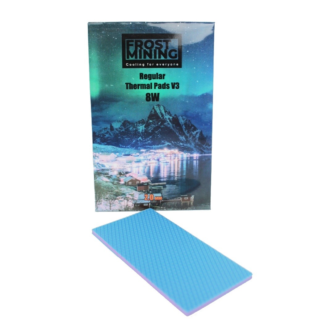 

Термопрокладка FrostMining Regular Termal Pads V3 8 Вт/мК 2мм, Regular Termal Pads