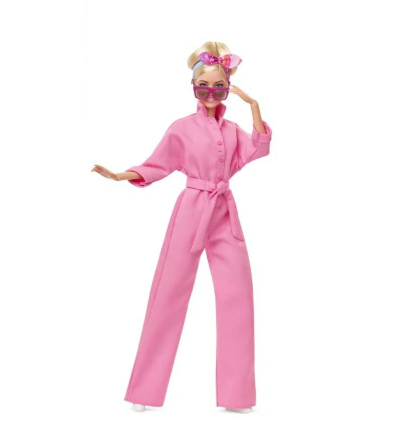Кукла Barbie The Movie - Марго Робби В Роли Барби В Розовом Комбинезоне Hrf29 кукла барби 70 см barbie стильная подружка черные волосы
