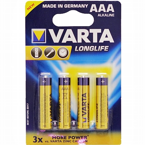 

Батарейки Varta LR3-4BL Longlife AAA, 4 шт, Varta-2