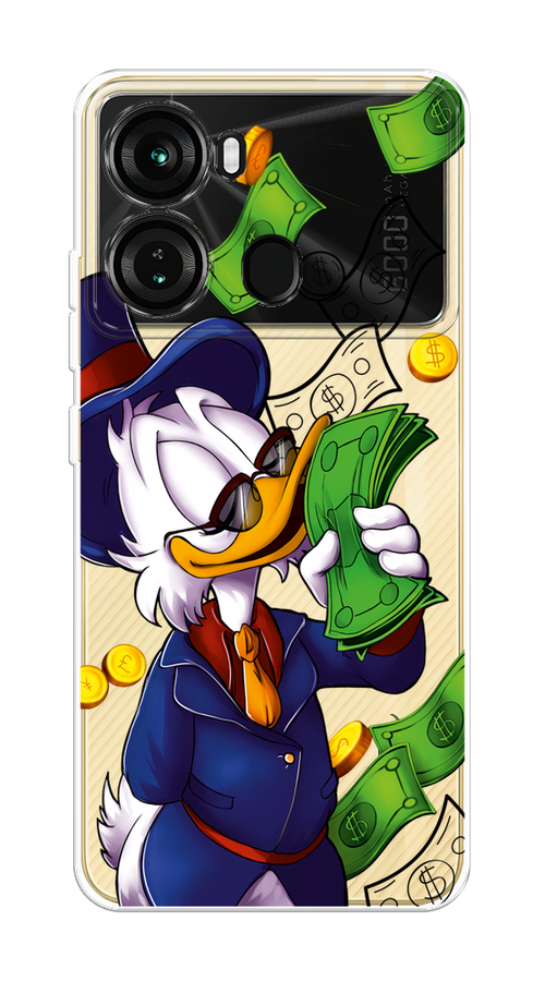 

Чехол на Itel P40 "Scrooge McDuck with Money", Синий;зеленый;белый, 3201350-1