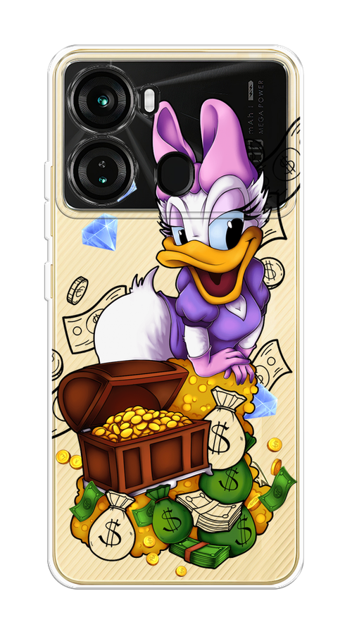 

Чехол на Itel P40 "Rich Daisy Duck", Коричневый;белый;фиолетовый, 3201350-1