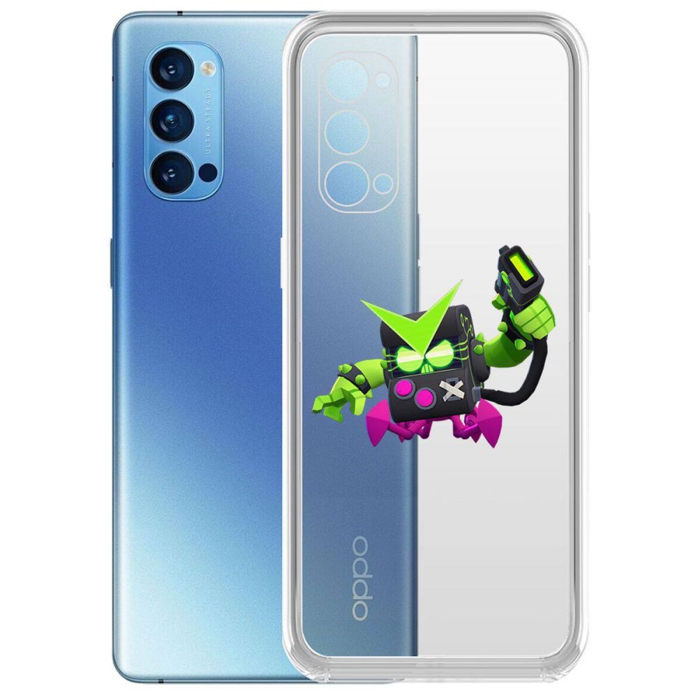 

Чехол-накладка Brawl Stars-Вирус 8-бит для Oppo Reno4 Pro 5G, Прозрачный