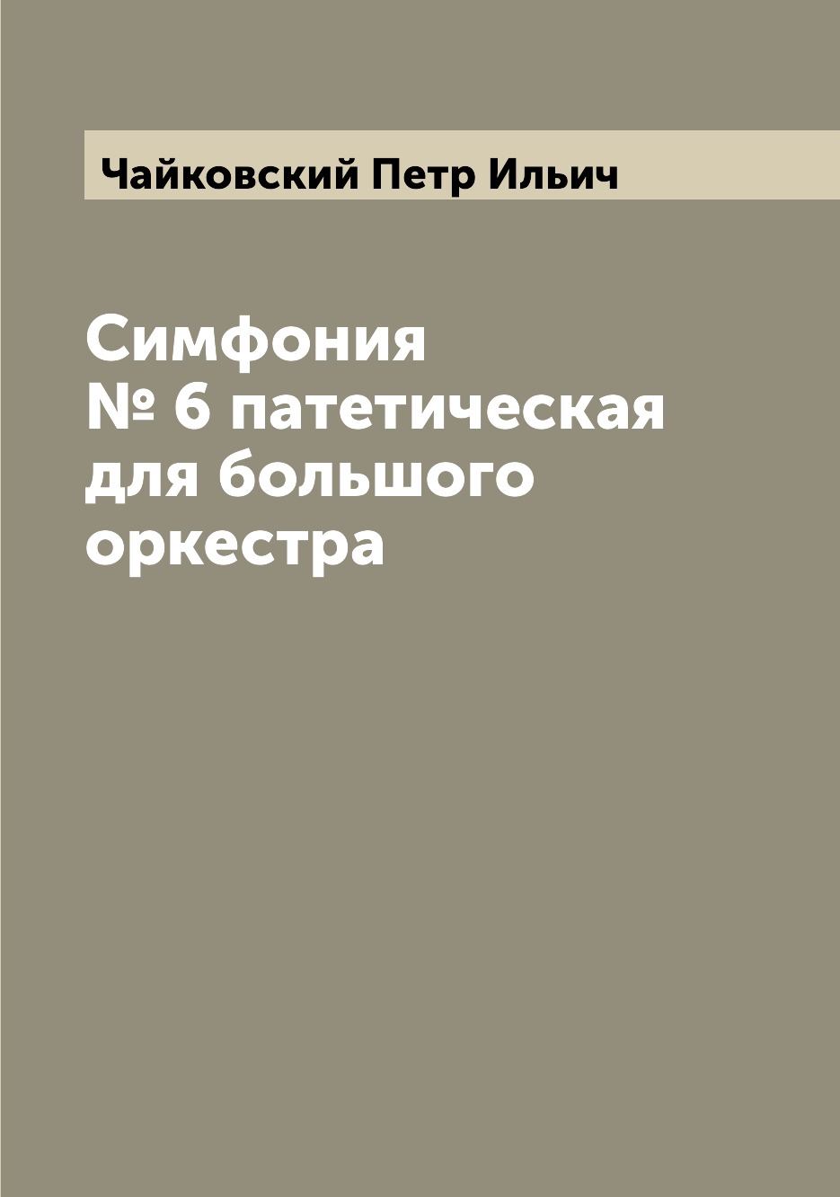 

Книга Симфония № 6 патетическая для большого оркестра