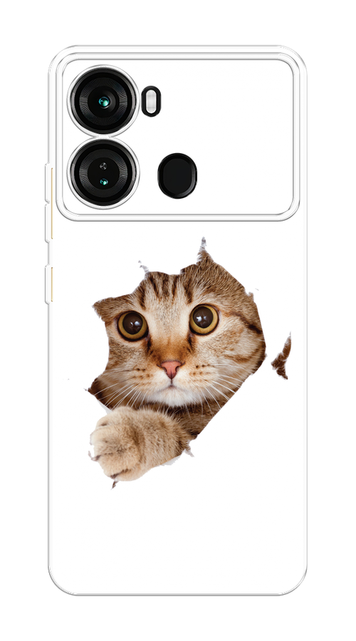 

Чехол на Itel P40 "Кот и бумага", Белый;коричневый, 3201350-1