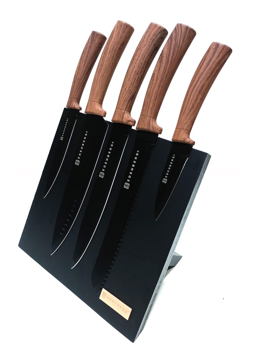 Набор ножей 6 предметов Edenberg EB-11007 коричневый