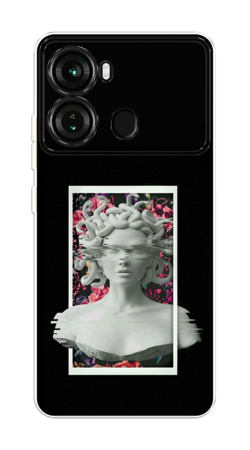 

Чехол на Itel P40 "Web Punk Медуза Горгона", Черный;серый, 3201350-1