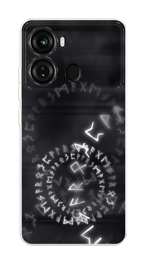 

Чехол на Itel P40 "Руны", Серый;черный, 3201350-1