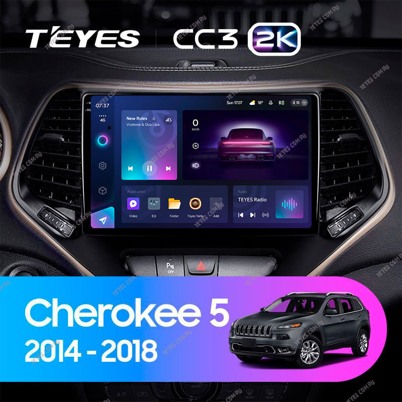 Штатная магнитола Teyes CC3 2K 360 6128 Jeep Cherokee 5 KL 2014-2018 6221500₽