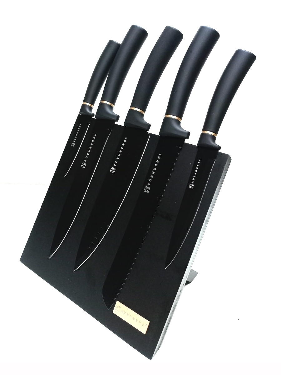 фото Набор ножей 6 предметов edenberg eb-11007 черный