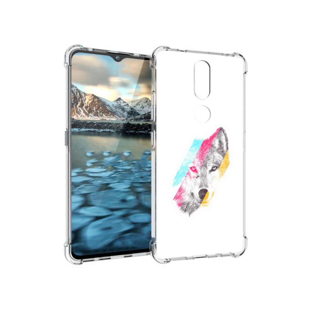 

Чехол MyPads Tocco для Nokia 2.4 волк градиент (PT227049.107.268), Прозрачный, Tocco