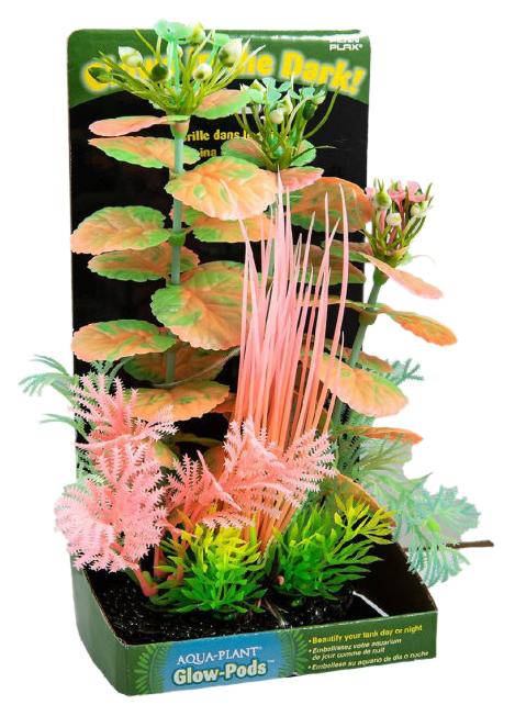 фото Искусственное растение для аквариума penn-plax glow plan, пластик