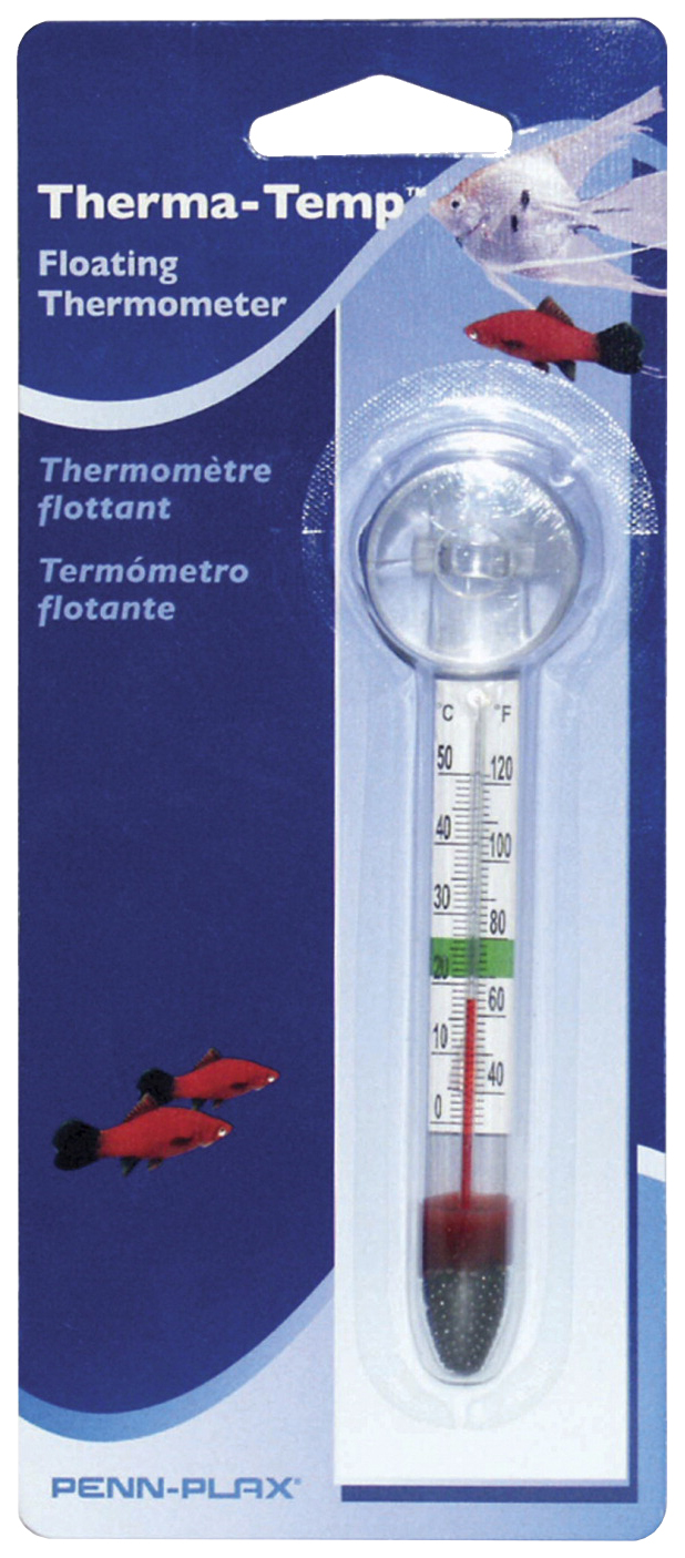 фото Термометр для аквариума penn-plax, спиртовой плавающий с присоской